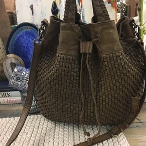 Mossimo Dutti leather crossbody satchel bag